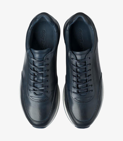 LOAKE BANNISTER NAVY LEATHER SNEAKER