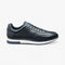 LOAKE BANNISTER NAVY LEATHER TRAINER RUBBER SOLE F-MEDIUM