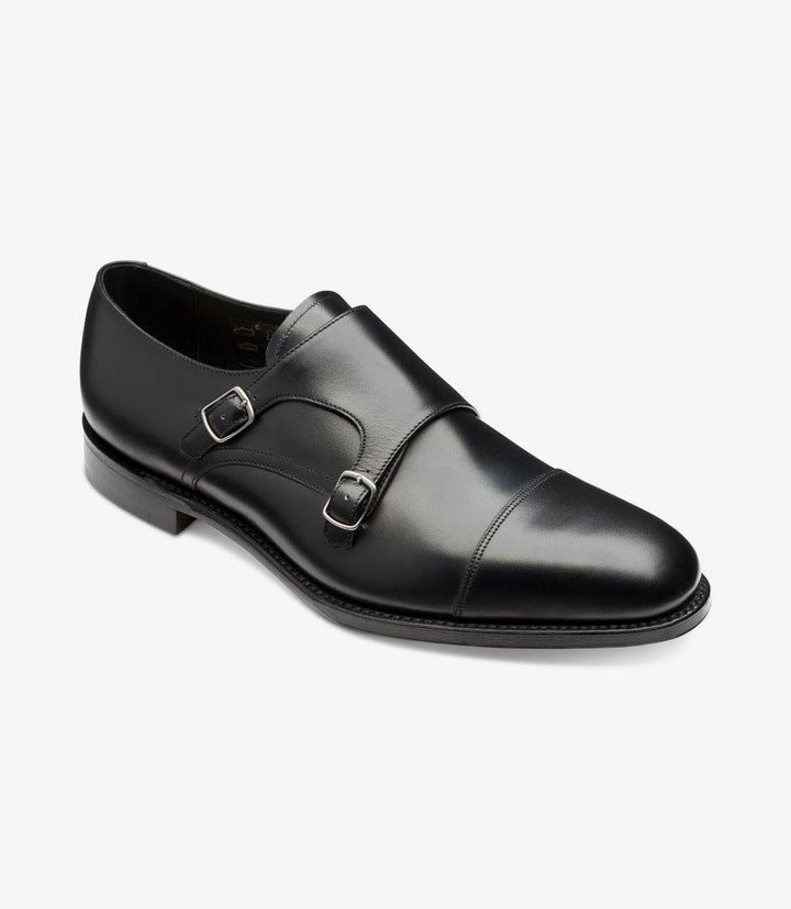 LOAKE CANNON BLACK MONK SHOES