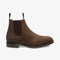 LOAKE CHATSWORTH BROWN WAXED SUEDE CHELSEA BOOT RUBBER SOLE G-WIDE