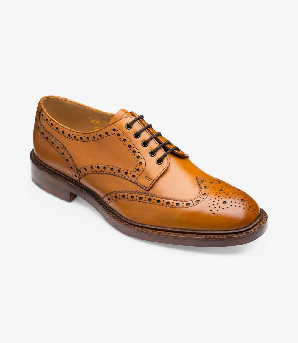 LOAKE CHESTER TAN BROGUE SHOES
