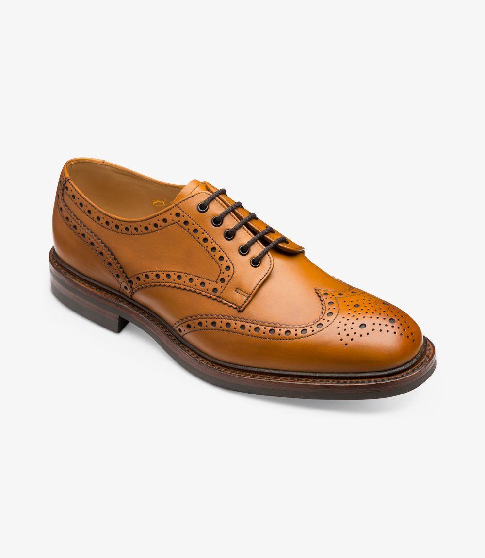 LOAKE CHESTER TAN BROGUE SHOES