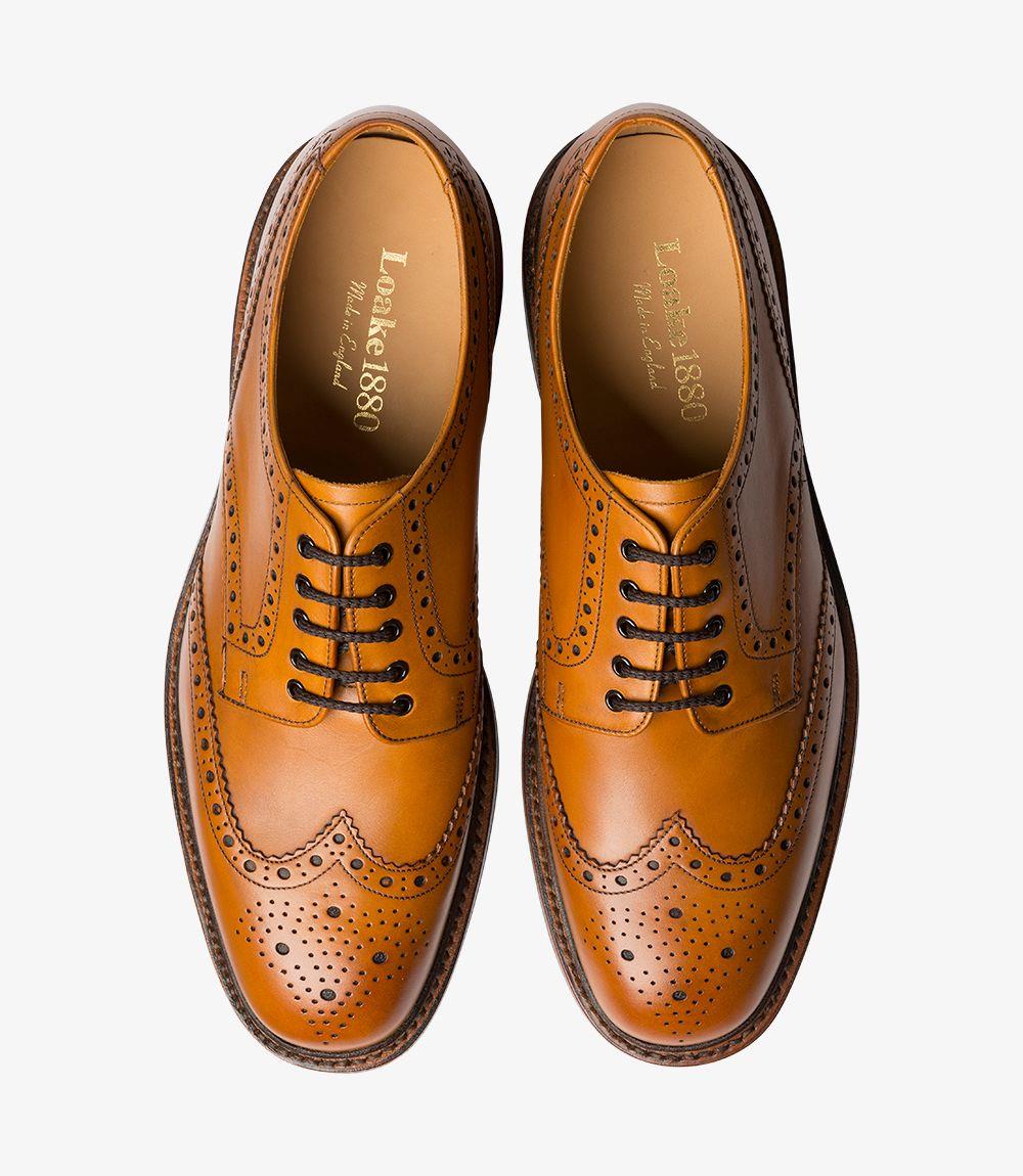 LOAKE CHESTER TAN BROGUE SHOES