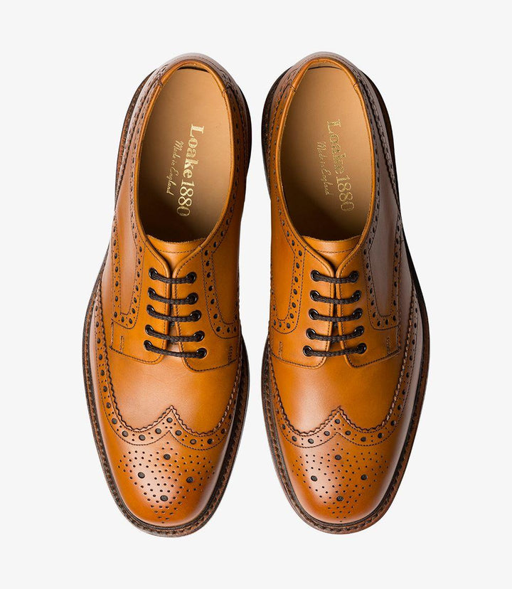 LOAKE CHESTER TAN BROGUE SHOES