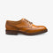 LOAKE CHESTER TAN DERBY BROGUE RUBBER SOLE F-MEDIUM