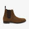 LOAKE COPPERGATE TOBACCO SUEDE CHELSEA BOOT LEATHER SOLE F-MEDIUM