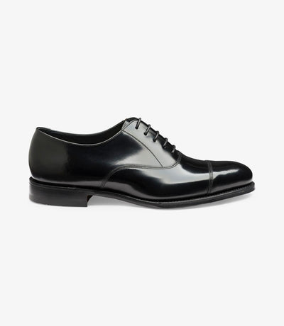 LOAKE ELGIN BLACK TOE-CAP OXFORD