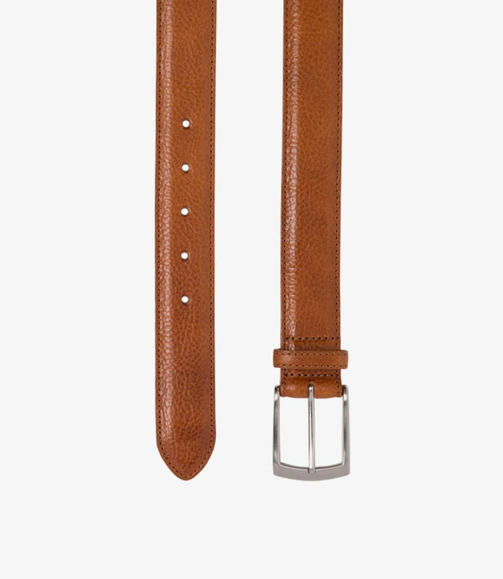 LOAKE HENRY TAN GRAIN LEATHER BELT
