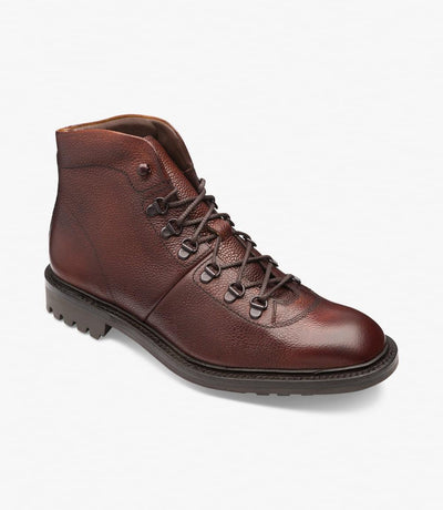 LOAKE HIKER OXBLOOD LACE-UP BOOT RUBBER SOLE F-MEDIUM