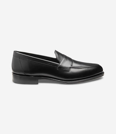 LOAKE HORNBEAM BLACK LOAFER LEATHER SOLE F-MEDIUM