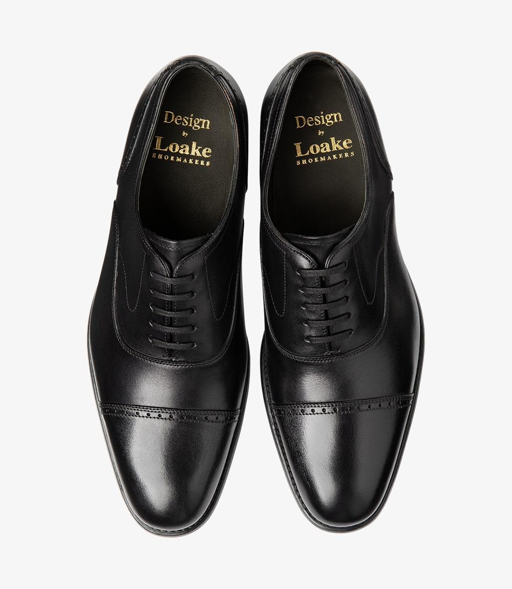 LOAKE HUGHES BLACK OXFORD SHOES