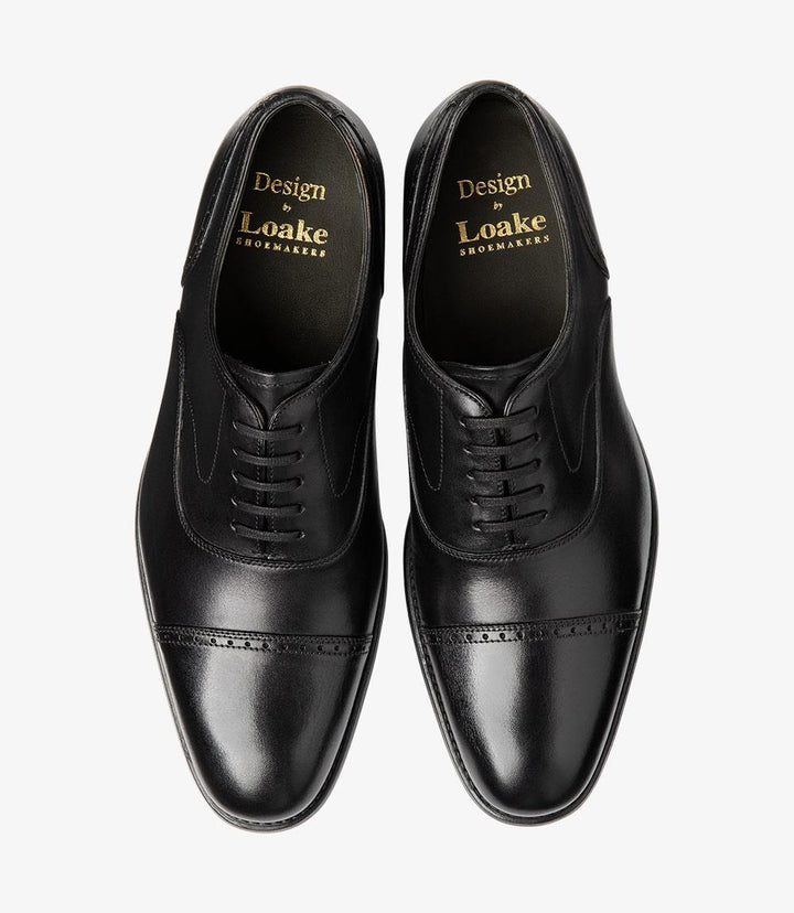 LOAKE HUGHES BLACK OXFORD SHOES