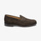 LOAKE IMPERIAL DARK BROWN SUEDE LOAFER LEATHER SOLE F-MEDIUM
