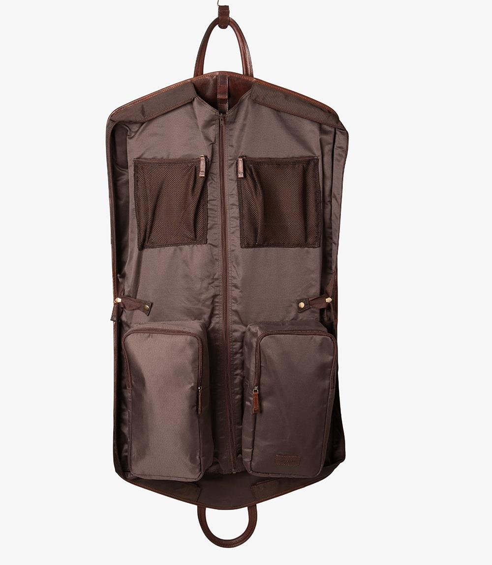 LOAKE LONDON DARK BROWN LEATHER SUIT CARRIER