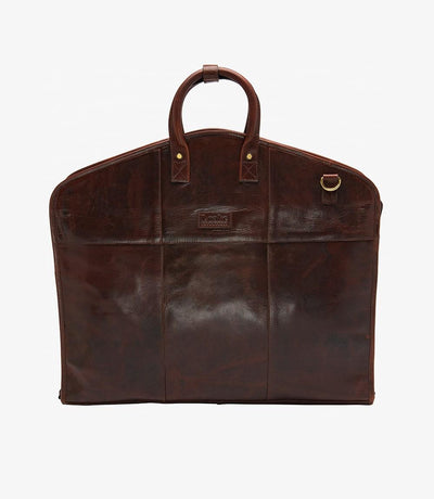 LOAKE LONDON DARK BROWN LEATHER SUIT CARRIER