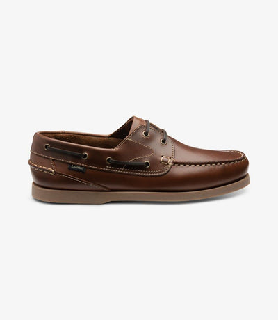 LOAKE LYMINGTON BROWN BOAT SHOES