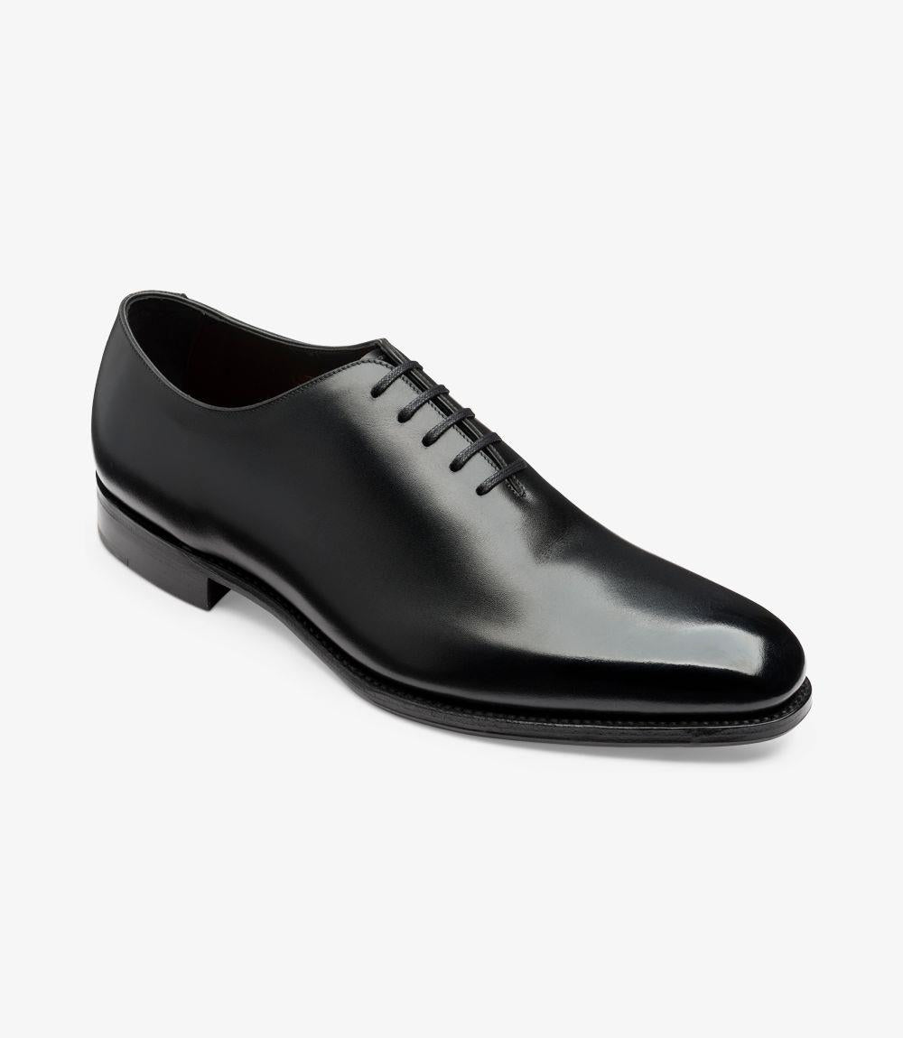 LOAKE PARLIAMENT BLACK OXFORD WHOLECUT LEATHER SOLE F-MEDIUM