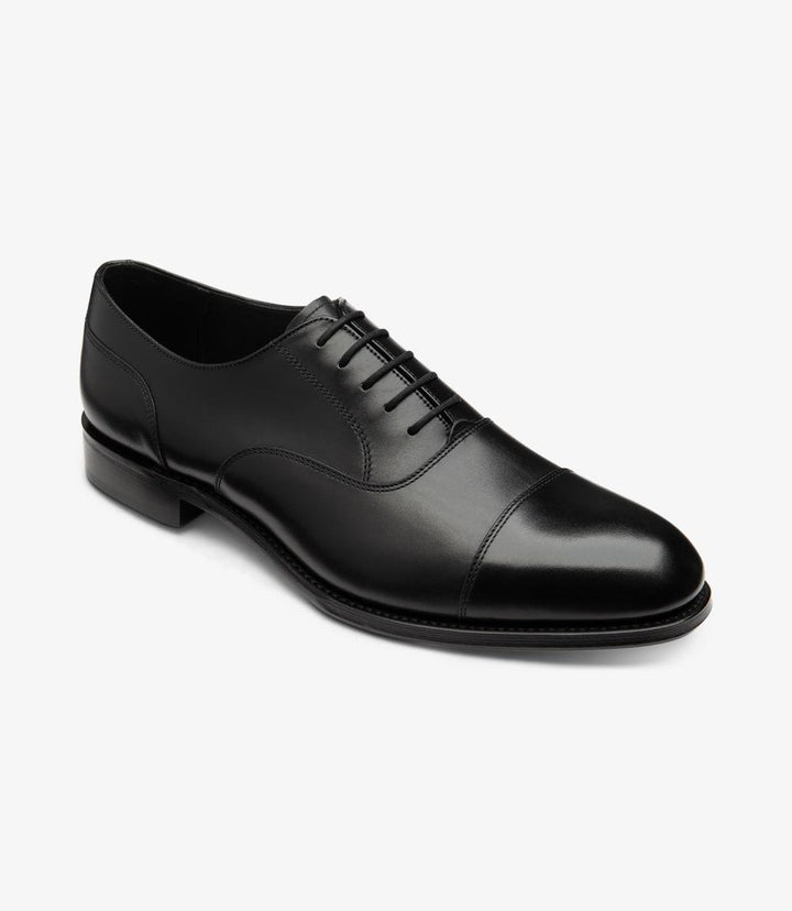 LOAKE STONEGATE BLACK OXFORD TOE CAP LEATHER SOLE F-MEDIUM