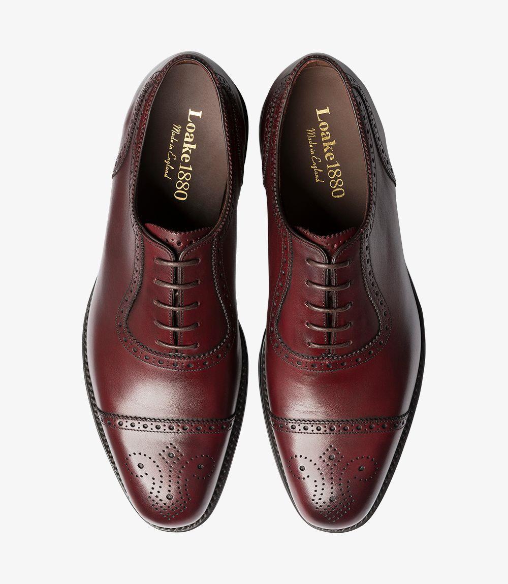 LOAKE STRAND BURGUNDY SEMI BROGUE