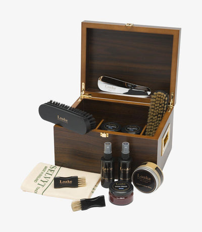 LOAKE BROWN VALET BOX SHOE CARE