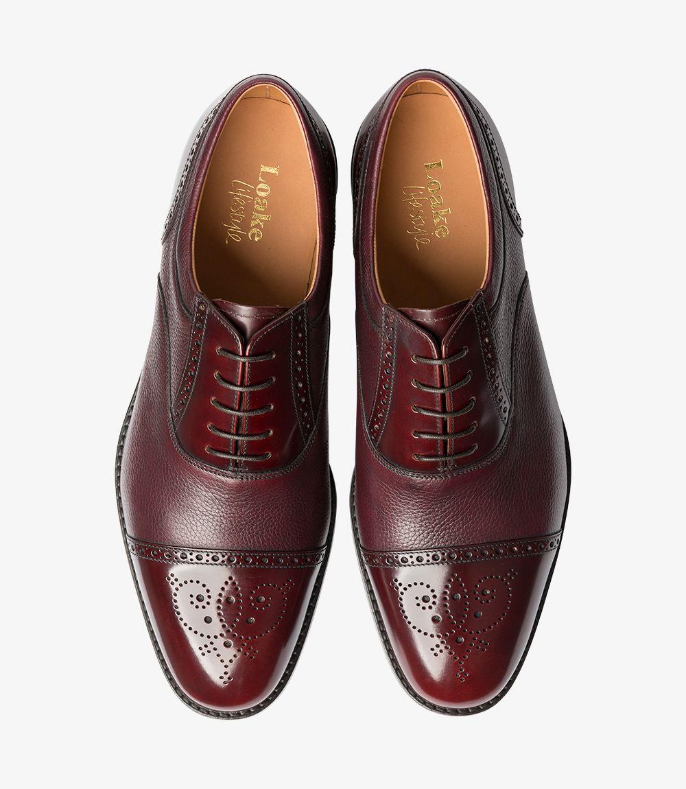 Woodstock Burgundy Oxford Semi Brogue Loake Shoes Australasia